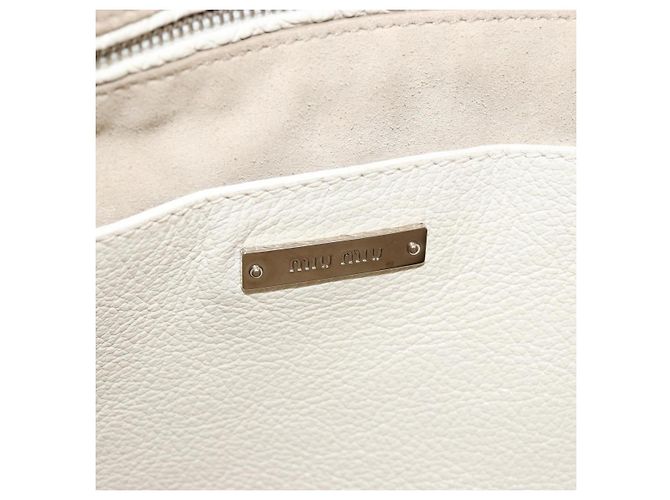 Borsa a Spalla Miu Miu in Pelle Argento Auth BA13941A - vista 20