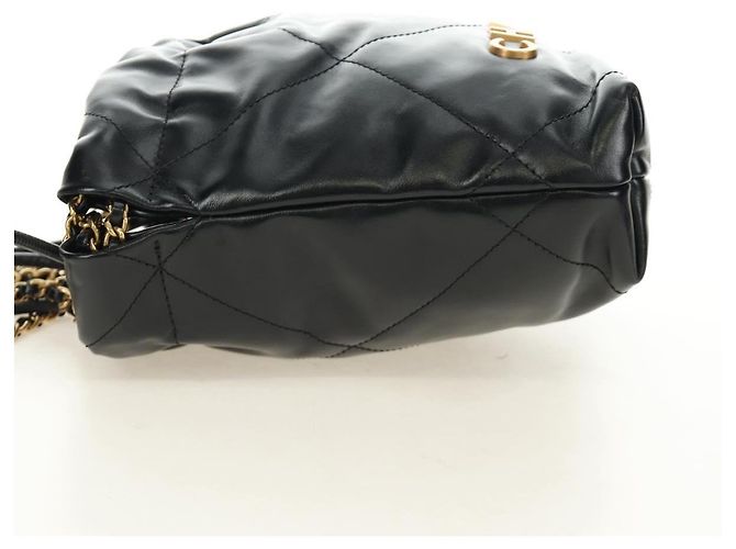 CHANEL CHANEL22 Borsa a Catena in Pelle di Agnello Nera e Oro CC Auth 190198SAM Nero D'oro - vista 4