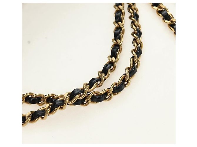 CHANEL CHANEL22 Borsa a Catena in Pelle di Agnello Nera e Oro CC Auth 190198SAM Nero D'oro - vista 7
