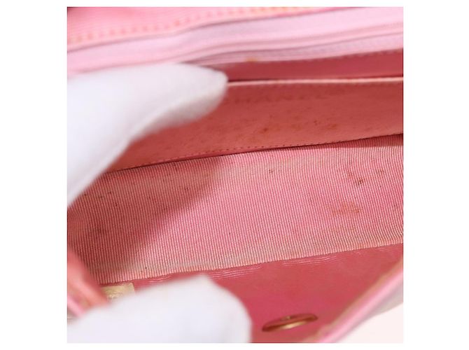 CHANEL Mini Matelasse 18 Chain Shoulder Bag Canvas Pink Gold CC Auth 191614 Rosa D'oro - vista 10