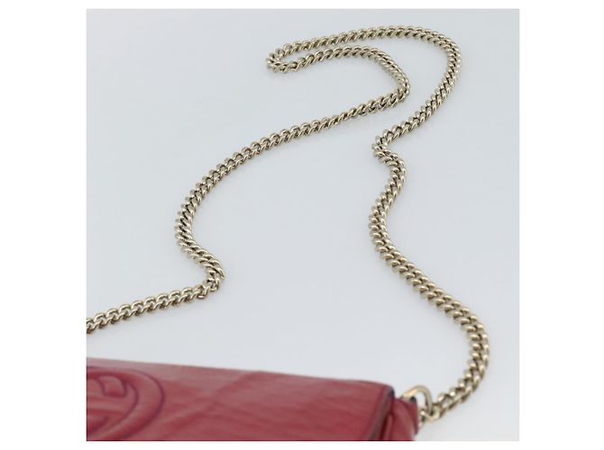 Borsa a tracolla GUCCI Chain Soho vernice Rosa Oro 336752 Auth ka5192 D'oro - vista 14