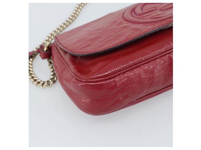 Borsa a tracolla GUCCI Chain Soho vernice Rosa Oro 336752 Auth ka5192 D'oro - vista 15
