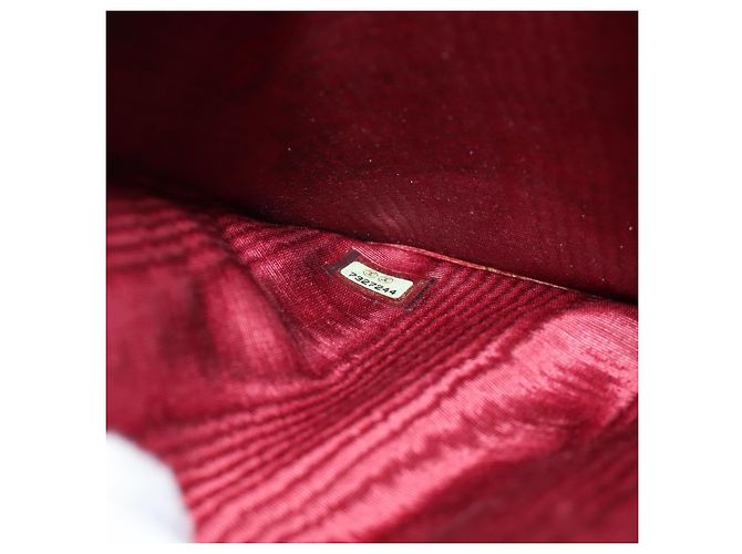 CHANEL COCO Mark Langgeldbörse Caviar Leder Rot Gold CC Authentisch 190496M Golden - Ansicht 11