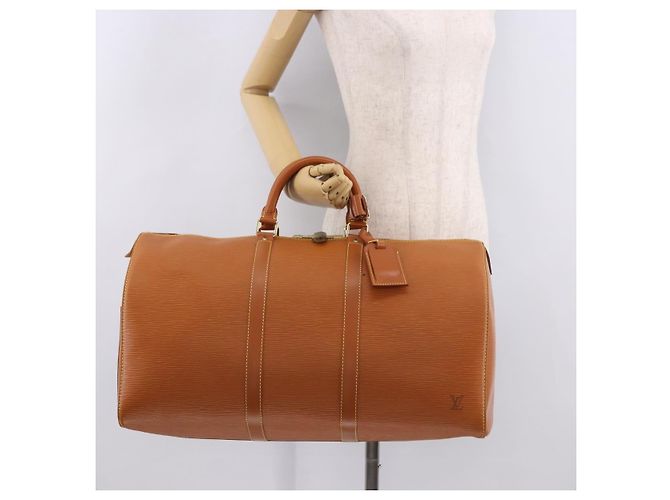 LOUIS VUITTON Epi Keepall 50 Boston Bag Marrone M42968 LV Auth 190130SAV - vista 23