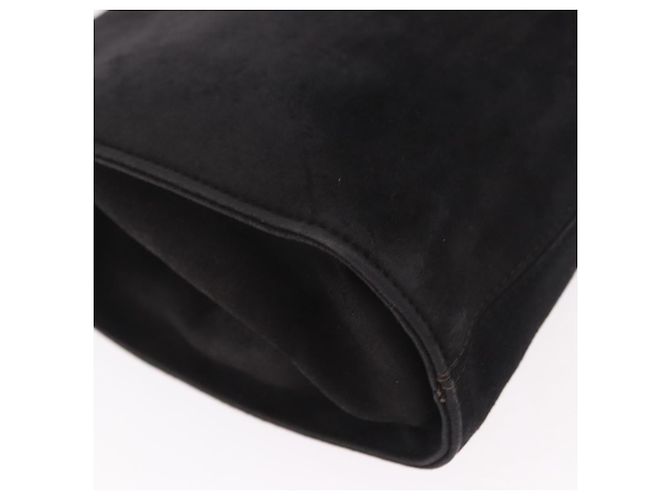Borsa a tracolla Salvatore Ferragamo Gancini in scamosciato nero e oro Auth 191696 D'oro - vista 15