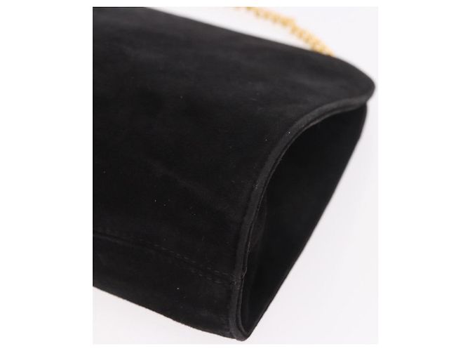 Borsa a tracolla Salvatore Ferragamo Gancini in scamosciato nero e oro Auth 191696 D'oro - vista 16