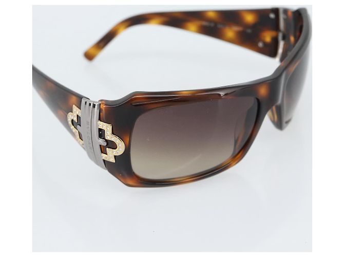 Bulgari Gafas de sol BVLGARI de plástico marrón oro Auth BA14044 Castaño Dorado - vista 7