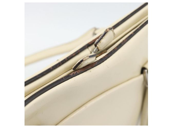 PRADA Tote Bag Leder Beige Silber Auth ka5123 - Ansicht 10