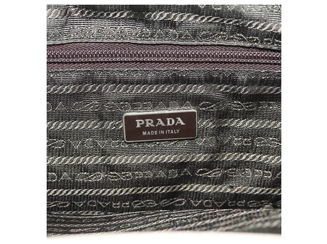 PRADA Tote Bag Leder Beige Silber Auth ka5123 - Ansicht 18
