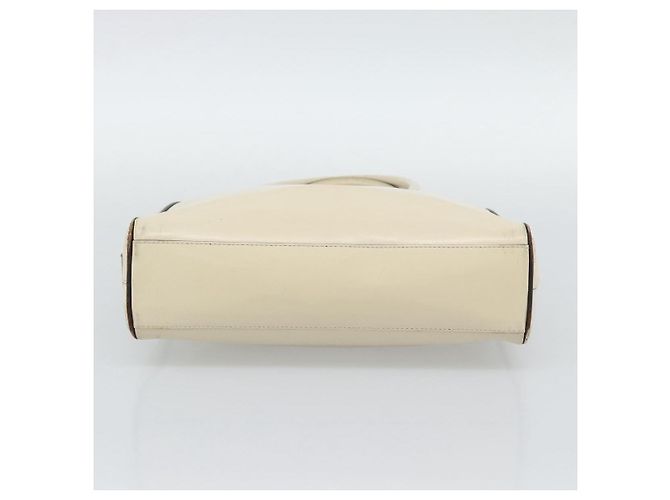 PRADA Tote Bag Leder Beige Silber Auth ka5123 - Ansicht 5