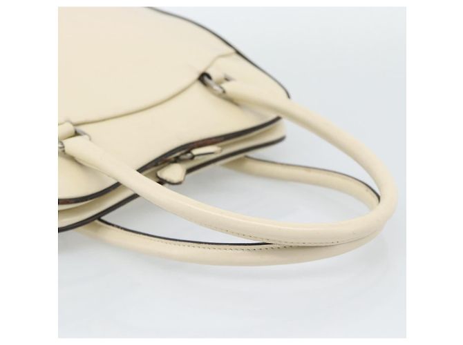 PRADA Tote Bag Leder Beige Silber Auth ka5123 - Ansicht 7