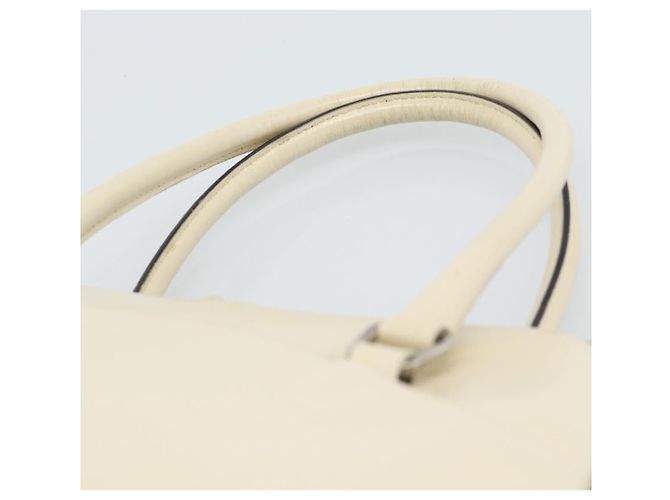 PRADA Tote Bag Leder Beige Silber Auth ka5123 - Ansicht 8