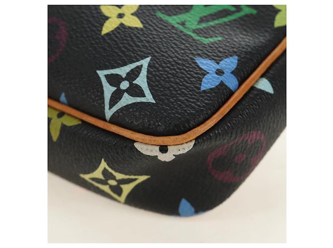 LOUIS VUITTON Pochette Accessoires Multicolor Black M92648 Auth BA13769V Nero - vista 16