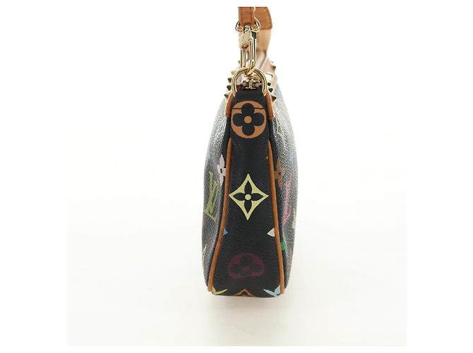 LOUIS VUITTON Pochette Accessoires Multicolor Black M92648 Auth BA13769V Nero - vista 4