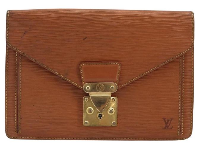 Clutch LOUIS VUITTON Epi Sellier Dragonne Zipang Gold M52618 LV Auth BA13919 - vista 13