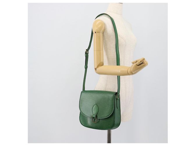 Borsa a Spalla LOUIS VUITTON Epi Saint Cloud GM Verde M52194 LV Auth 191689 - vista 26