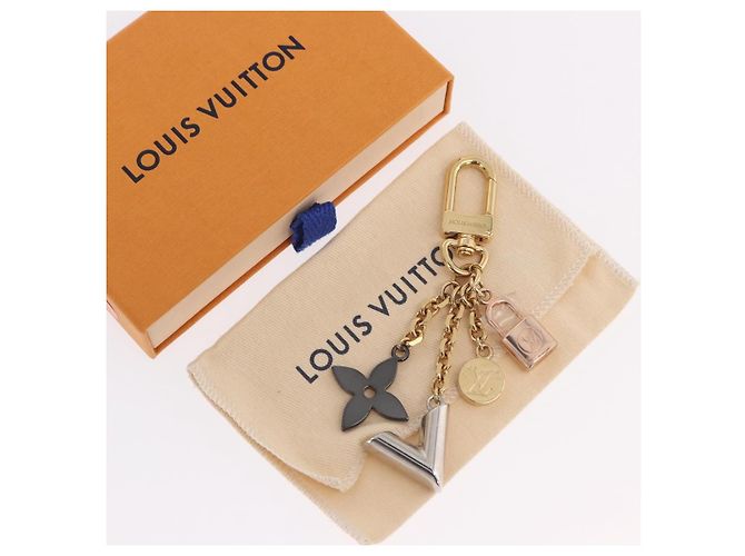 LOUIS VUITTON Portachiavi CaleidoV Metallo Oro Argento M67377 LV Auth 191624M - vista 12