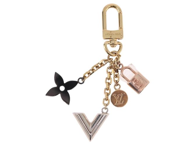 LOUIS VUITTON Portachiavi CaleidoV Metallo Oro Argento M67377 LV Auth 191624M - vista 13