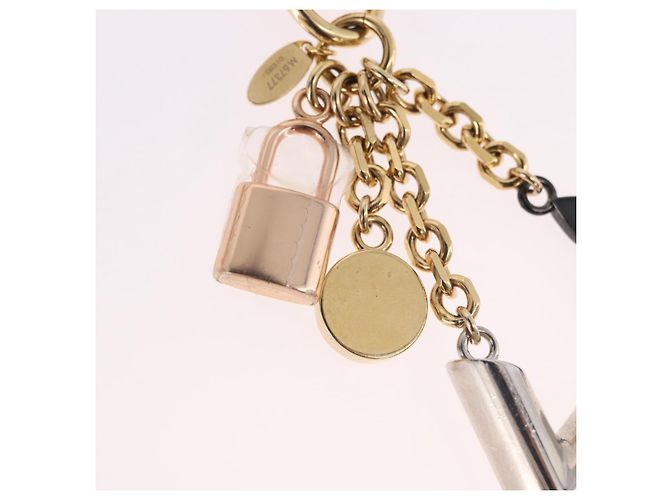 LOUIS VUITTON Portachiavi CaleidoV Metallo Oro Argento M67377 LV Auth 191624M - vista 14