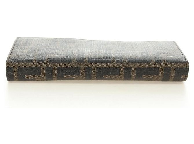 FENDI Zucca Canvas Long Wallet Schwarz Braun Auth 190427V - Ansicht 5