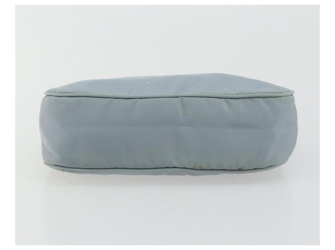 PRADA Hand Pouch Nylon Hellblau Silber Auth BA14013A - Ansicht 5