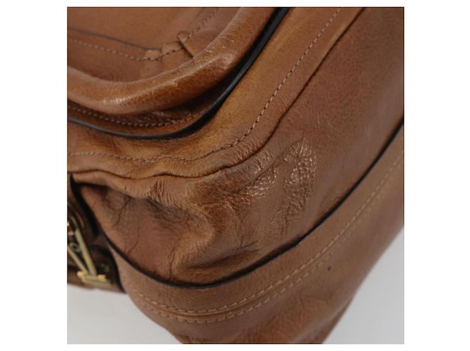 Chloé Borsa Chloe Paraty in pelle marrone oro Auth bs35996 D'oro - vista 14