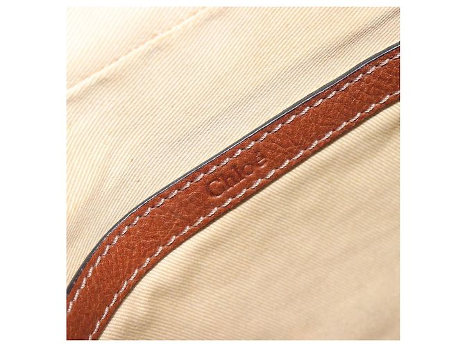 Chloé Borsa Chloe Paraty in pelle marrone oro Auth bs35996 D'oro - vista 18