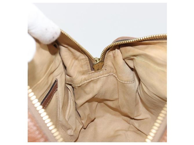 Chloé Borsa Chloe Paraty in pelle marrone oro Auth bs35996 D'oro - vista 19