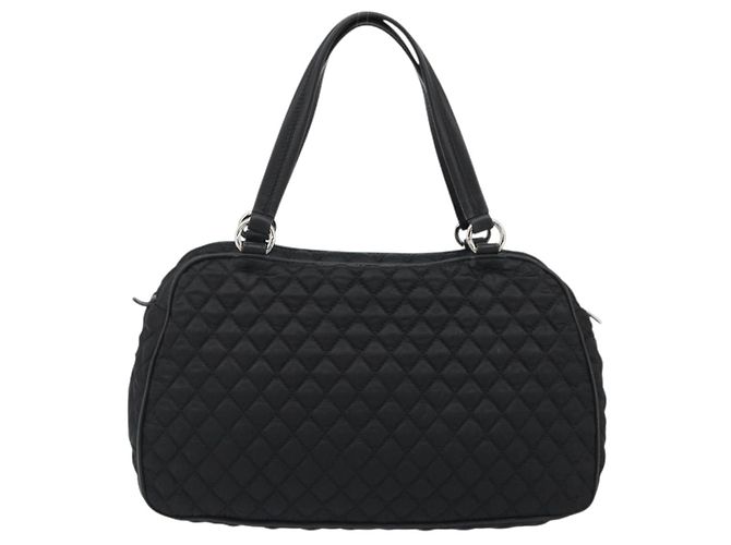 Borsa a mano Salvatore Ferragamo in nylon nero e argento Autentica gh2165A - vista 2