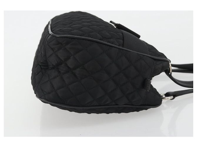 Borsa a mano Salvatore Ferragamo in nylon nero e argento Autentica gh2165A - vista 3