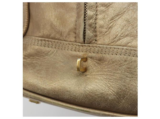 Borsa LOEWE Anagram Amazona 36 in Pelle Oro Autentica 190941 D'oro - vista 10