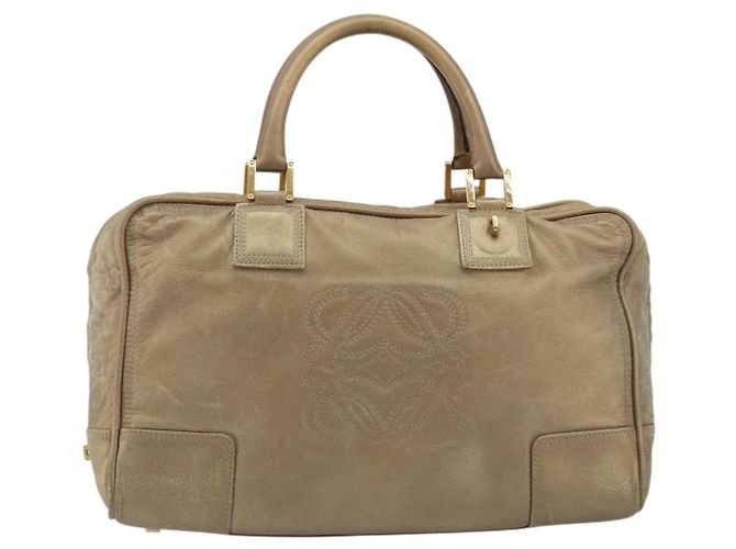 Borsa LOEWE Anagram Amazona 36 in Pelle Oro Autentica 190941 D'oro - vista 13