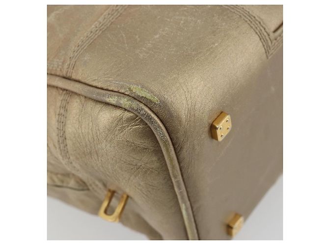 Borsa LOEWE Anagram Amazona 36 in Pelle Oro Autentica 190941 D'oro - vista 15