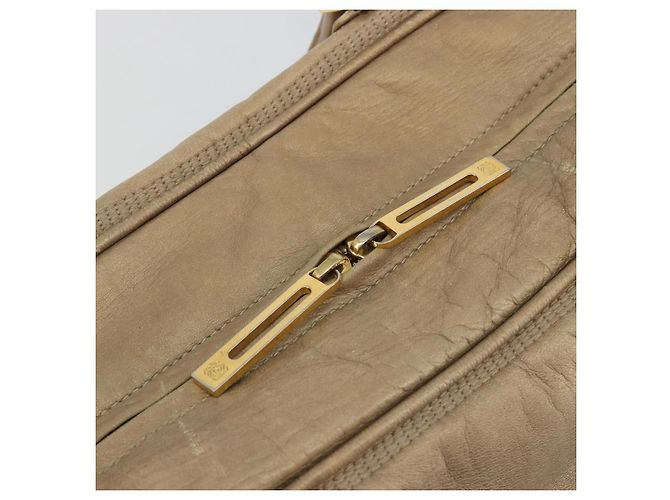 Borsa LOEWE Anagram Amazona 36 in Pelle Oro Autentica 190941 D'oro - vista 18