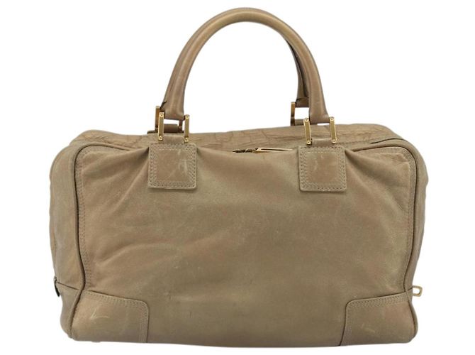 Borsa LOEWE Anagram Amazona 36 in Pelle Oro Autentica 190941 D'oro - vista 2