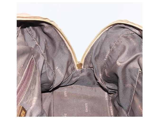 Borsa LOEWE Anagram Amazona 36 in Pelle Oro Autentica 190941 D'oro - vista 20