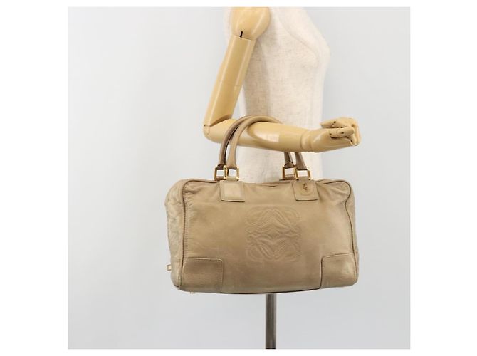 Borsa LOEWE Anagram Amazona 36 in Pelle Oro Autentica 190941 D'oro - vista 24