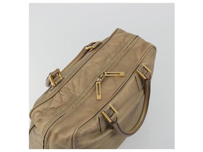 Borsa LOEWE Anagram Amazona 36 in Pelle Oro Autentica 190941 D'oro - vista 6