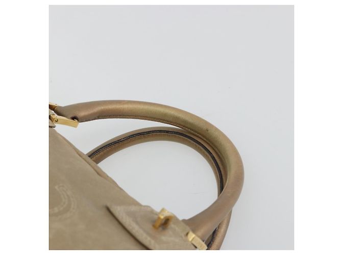 Borsa LOEWE Anagram Amazona 36 in Pelle Oro Autentica 190941 D'oro - vista 8