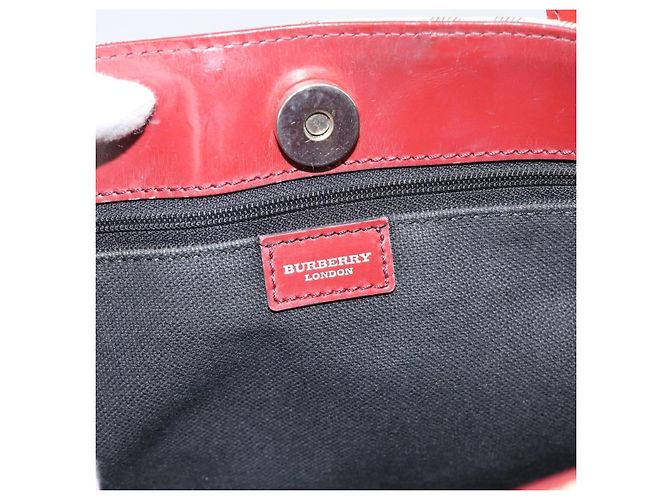 BURBERRY Nova Check Handtas aus PVC Beige Silver Auth 190798A Silber - Ansicht 17