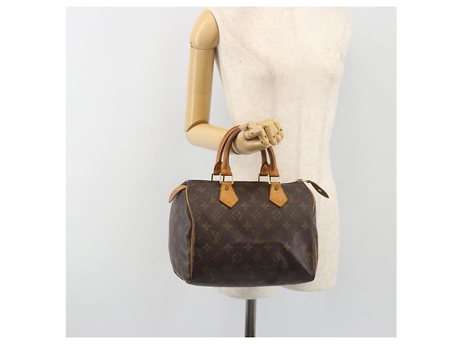 LOUIS VUITTON Borsa Monogram Speedy 25 M41528 LV Auth BA13754A Monogramma - vista 21