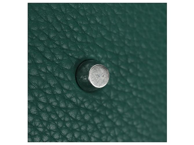 Hermès Borsa HERMES Picotan Lock GM in Taurillon Clemence Verde Argento Autentica 190070SAM - vista 17
