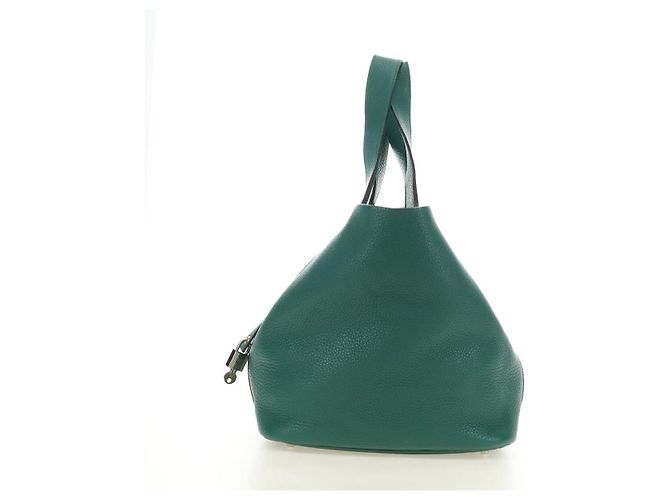 Hermès Borsa HERMES Picotan Lock GM in Taurillon Clemence Verde Argento Autentica 190070SAM - vista 3