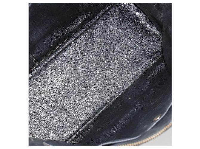 Céline Borsa CELINE Macadam Canvas PVC Pelle Nera Oro Auth mr2677 Nero D'oro - vista 10