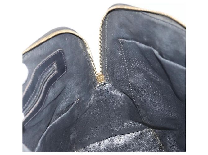 Céline Borsa CELINE Macadam Canvas PVC Pelle Nera Oro Auth mr2677 Nero D'oro - vista 19