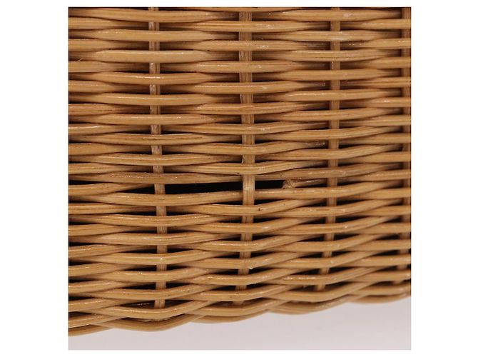 Borsa Salvatore Ferragamo Rattan Gancini Marrone Oro Auth 191683V D'oro - vista 2