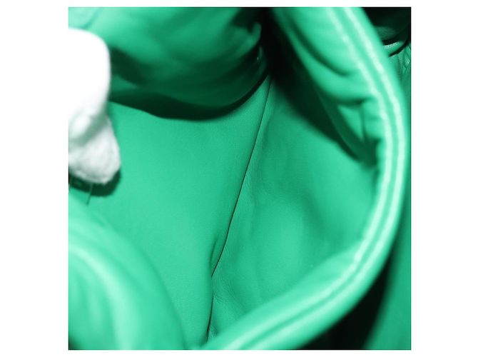Borsa PRADA in pelle 2way Verde Argento Auth 191471SM - vista 23