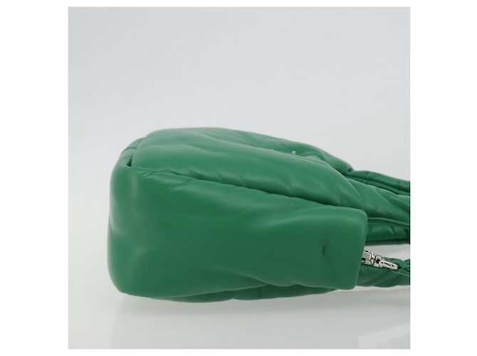 Borsa PRADA in pelle 2way Verde Argento Auth 191471SM - vista 3