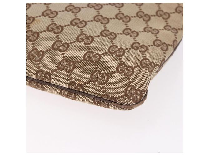 Borsa a Spalla GUCCI GG Canvas Beige Argento 113013 Auth 186678 - vista 16
