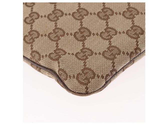 Borsa a Spalla GUCCI GG Canvas Beige Argento 113013 Auth 186678 - vista 17